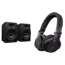 Pioneer DJ DM-50D Monitor de Escritorio de 5%22 (Negro) HDJ-CUE1, DJ Auriculares