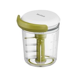 Tefal 5 sekunders chopper K16441-5 sekunder, manuell dokumentförstörare 450 ml, grov, medium och fin, blad av rostfritt stål, utan el, halkfritt golv och lätt att rengöra
