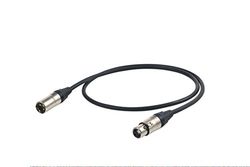 Proel ESO210LU05 Esoteric audiokabel (3-polig XLRM op 3-polig XLRF, neutrale stekker, 0,5m, NC3FXX-HPC210-NC3MXX) zwart