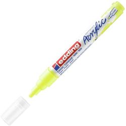 edding 5100 Marcatore Acrilico Medio, Giallo Fluorescente, 1 Marcatore a Vernice Acrilica Waterproof, Punta Tonda 2-3Mm, Pennnarello Acrilico per Disegno Su Tela, Carta, Legno, per Ciotoli