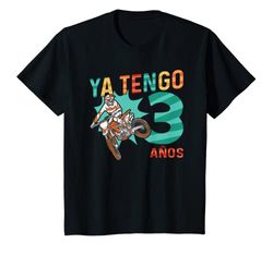 Niños Niños 3 Cumpleaños Motocross moto Ya tengo 3 años Camiseta