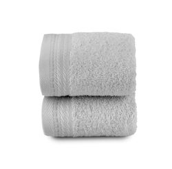 RIZO Top Towel Lot de 2 Serviettes de Bain pour Bidet 100% Coton peigné 600 g/m² 30 x 50 cm Gris argenté