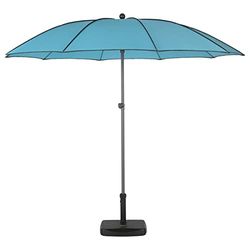 Hespéride - Parasol, recht, kantelbaar, rond, Bogota, smaragd, Blauw, L
