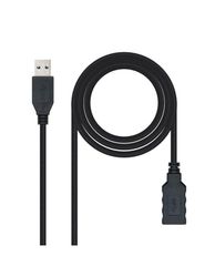 USB 3.0-kabel type A/M-A/H, zwart, 3,0 m, ideaal voor snelle gegevensoverdracht en aansluiting van elektronische apparaten.