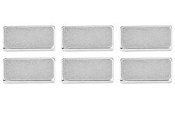 Connex DY7100008 MTS Conjunto de 6 ímanes quadrados de neodímio, força de fixação 4 kg, 0, 20 x 10 x 3 mm (6 Stück), 6