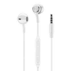 Music Sound | Wired Earphones - Capsule Design - 3.5 mm Jack Plug - Stable and Comfortable - Ergonomic - White