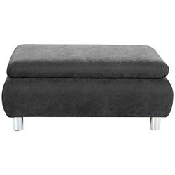 Max Winzer® kruk Terrence, antraciet (donkergrijs), velours stof, modern, passend bij de sofa Terrence, 90 x 60 x 43 cm