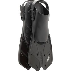 CRESSI Fins Bonete Black/Black L/XL - Palmes Courtes Adultes Ajustables, Résistantes, Légères, Adaptées au Voyage, Noir/Noir, L/XL