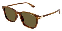 Montblanc MB0338S Zonnebril voor heren, van gerecycled acetaat, meerkleurig, eenheidsmaat