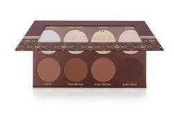 Palette Contouring – Professionnelle en poudre : 8 couleurs dans un seul Kit avec des tonalités pour le contouring, une poudre fixante et illuminateurs
