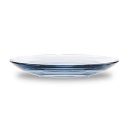 Umbra Droplet Porte-Savon en Verre Acrylique Ovale avec Vidage pour Salle de Bain et Cuisine Bleu Denim Normal