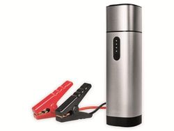 Logilink PA0266 – Powerbank 10000 mAh, Avviatore auto con cavo di avviamento, 2 x USB-A, grigio metallizzato