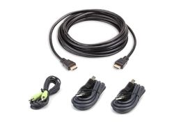 Aten 2L-7D03UHX4 cavo per tastiera, video e mouse 3 m Nero