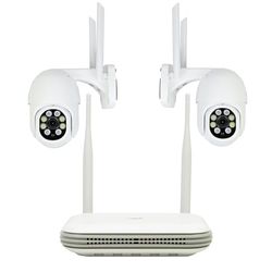 PNI Kit videosorveglianza wireless House WiFi800 NVR e 2 telecamere esterne IP840, 8 MP, 4K, IP65