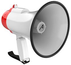 Audibax Denton 10 Ergonomische handheld megono, 10 W, MP3-weergave, spraakopname, oplaadbare batterij, sirene-fusion