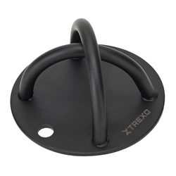 TREXO Soporte de Pared para Bandas de Entrenamiento en Negro, 12 x 12 cm, de Acero para Montaje en Pared, Posibilidad de Montaje en Pared para Cinturones de Fitness, Accesorios prácticos para