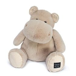 Histoire d'Ours - Peluche Hippopotame - Hip'Cool - Beige - 40 Cm - Grande Peluche Douce et Mignonne pour les Calins - Idée Cadeau de Naissance et Anniversaire pour Enfants - L'HIPPO - HO3094