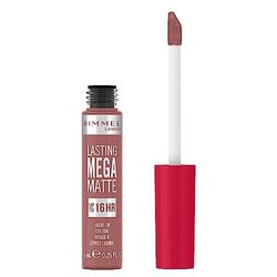 Rimmel London Rossetto Liquido Lasting Mega Matte, Rossetto Liquido a Lunga Durata per Labbra Morbide con Finish Mega Matte, Formula Vegana con Squalane e Olio di Cocco - 110 Blush, 7.4ml