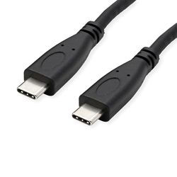 ROLINE USB 3.2Gen2-kabel, PD 20V5AType C-C, ST/ST, 1 m
