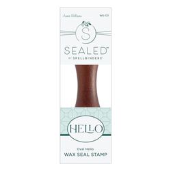 Spellbinders WS-121 Oval Hello Wax Seal Stamp from The Propagation Garden Collection by Annie Williams