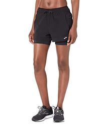 BROOKS 221611001 High Point 3" 2-in-1 Short Pantaloncini Donna Black Taglia 25