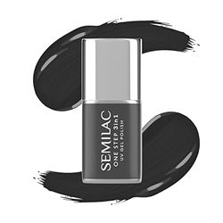Semilac One Step Vernis à ongles UV 3 en 1 S190 The Black 7 ml