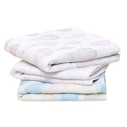 aden + anais™ musy squares 3 pack organic cotton muslin outdoors (Above the clouds)