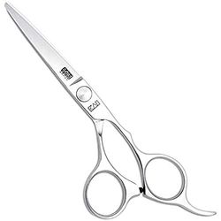 Kasho Chrome Series Offset Hair Cutting Scissor, 5.5-Inch Length