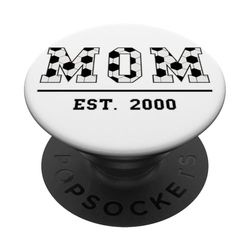 Fútbol Mamá Desde 2000 Cumpleaños Día de la Madre PopSockets PopGrip Adhesivo