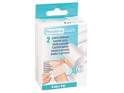 Pharmadoct Benda Elastica, 4 m x 6 cm, Confezione 2 Pezzi