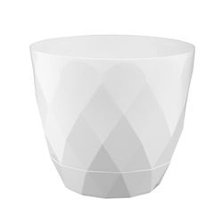 VERDENIA KARO Ronde bloempotten, licht, voor binnen en buiten, modern design, hoogwaardig kunststof, set van 2, 32,5 x 32,5 x 28,5 cm, grijs