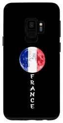 Coque pour Galaxy S9 Drapeau France Lune Fierté Drapeau Français Racines France Souvenir