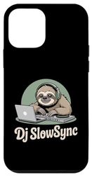 Dj SlowSync Sloth DJ Laptop Mixer Headphones Chill EDM Case for iPhone 12 mini