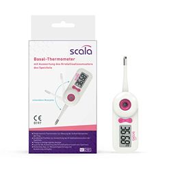 Scala Thermomètre clinique basal SC 2161 NFC avec une application gratuite pour enregistrer les lectures Sortie vocale en 15 langues via l'application Blanche