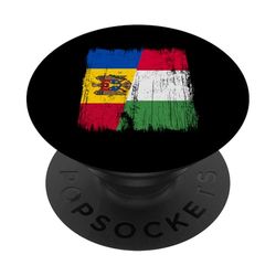 Moldavia, Italia, media bandera, orgullo italiano moldavo PopSockets PopGrip Adhesivo