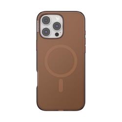 PopSockets Funda para iPhone 16 Pro MAX Compatible con MagSafe, Funda para iPhone 16 Pro MAX, Compatible con Carga inalámbrica, Solo Funda, Color ámbar