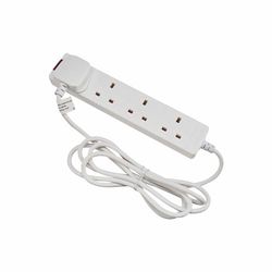 G4GADGET 4 Gang Extension Lead – 5 Metre Long Power Strip with UK Plug & 13A Fuse – Multi Socket Mains Extension for Home, Office, Bedroom, & Kitchen