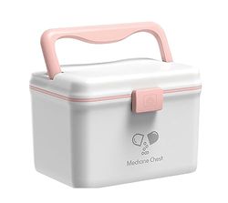 TUKA-i-AKUT 14,6L Boîte à Médicaments, Portable à Deux Couches avec Poignée de Transport, Armoire à Pharmacie, Boîte de Premiers Secours, Boîte de Rangement pour Médicaments, TKD6402-XL Blanc