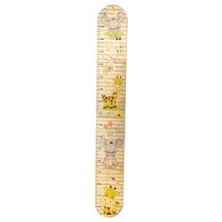 Hess Holzspielzeug 14634 - Mètre en bois pour enfants, souris Ella & girafe Emil, décoration faite main pour la chambre de bébé & jeune enfant, pliable, taille 70 à 150 cm