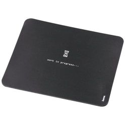 Hama Work in Progress 54795 Mouse Mat Grey (W x H x D) 220 x 1 x 180 mm Black