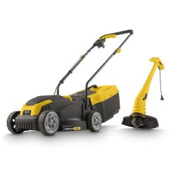 Powerplus POWXG62205T Elektrische grasmaaier en grastrimmer, grasmaaier met 1300 W en 320 mm Ø en grastrimmer met 250 W en 220 mm diameter, tuingereedschap