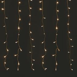 Tenda 204 led bianco caldo, 17 stringhe, 8 giochi luce, uso esterno 300x70 cm, Santa's House by Kooper