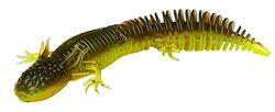 Savage Gear Ned Salamander - Profil de Salamandre hyperréaliste de 3" pour la pêche au Bar, Parfait pour Les prédateurs et Les Poissons gibiers en Eau Douce et en Eau salée Clear Chartreuse 7,5 cm