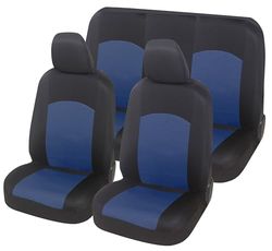 Auto Accessori Lupex - Housses de siège Auto universelles | Bleu foncé | Set de Housses de siège Avant et arrière pour Voiture | Tissu Polyester | No SUV