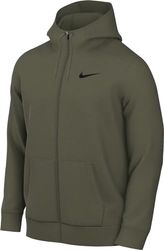Nike Felpa Fitness Dri-Fit con Cappuccio E Zip A Tutta Lunghezza Dry – Uomo, Medium Olive/Black, CZ6376-222, L