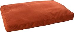 Kussen Celeste, rechthoekig, met ritssluiting en rand cognac, 100 x 70 x 12 cm