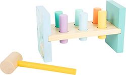 Small Foot Foot-11723 Banco para martillar, Madera en Colores Pasteles de Moda, a Partir de 18 Meses. Animal Toys, Multicolor, Small (11723)