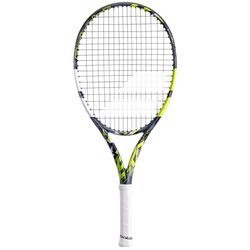 Babolat, Raquette de Tennis Modèle Pure Aero Junior 25 Gen8, Taille 635 mm, Couleur Gris Jaune Blanc, Grip 000, Conçue pour Joueurs Compétiteurs, Optimisée pour Puissance et Effets