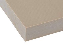 RS PRO PEEK plastplatta, beige, 16 mm x 245 mm x 300 mm/1,32 g/cm³ till +260 °C, full