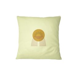 Bona Basics, Decoratieve kussenhoes,Huisdecoratie, voor bank, cafetaria, Afmeting: 45X45 cm, Kleur: Licht Geel